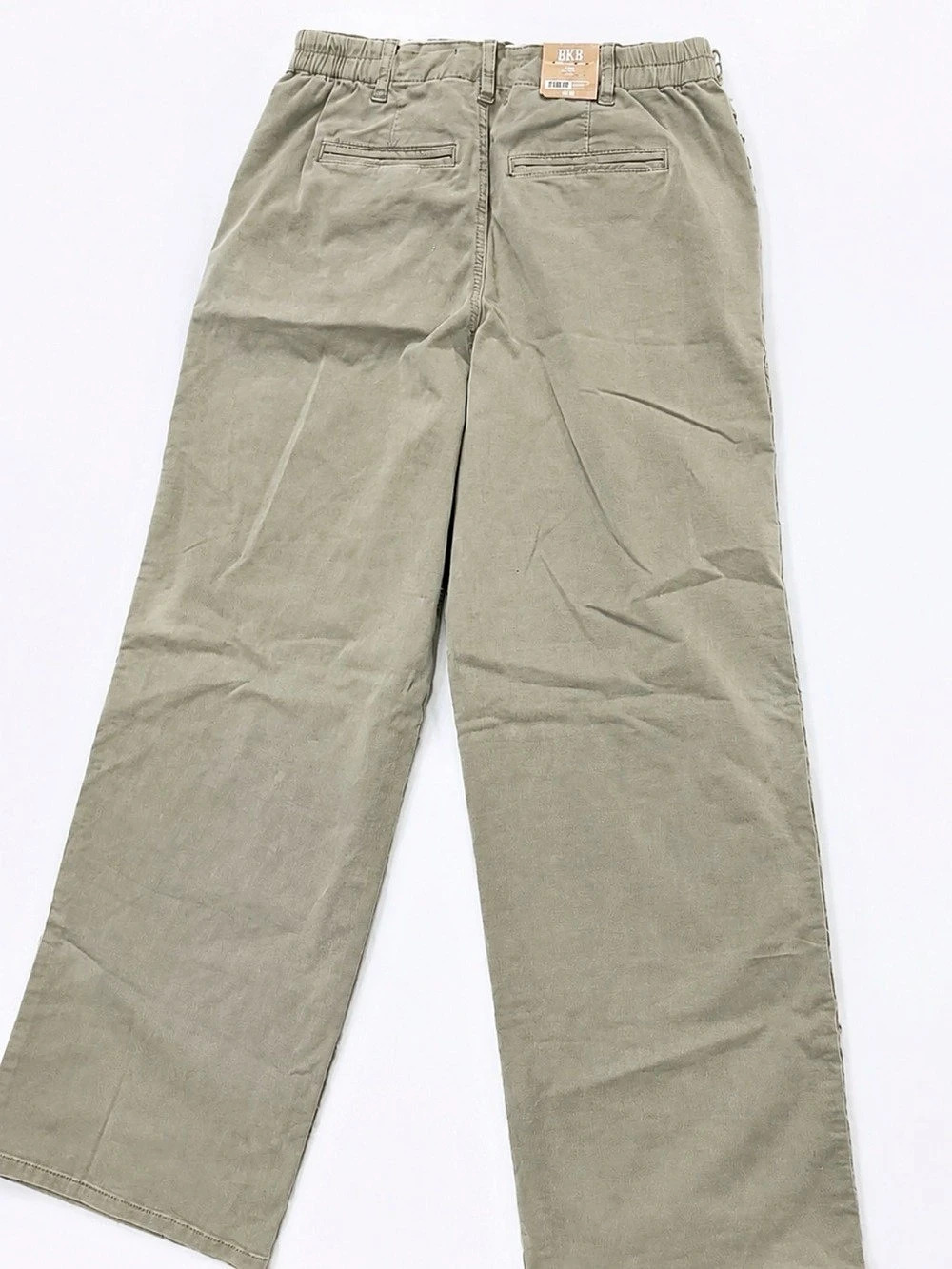 BKE Washed Stretch Pant Wide Leg Pants in Green Waist 29 NWT